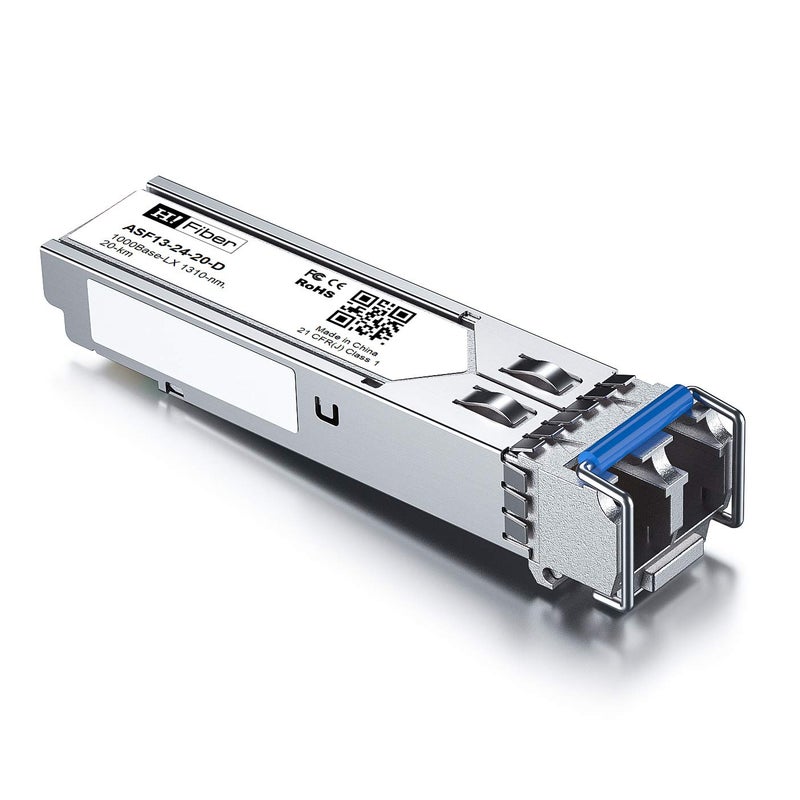 HYFIBER H!Fiber 1.25G Single Mode SFP LC Module, 1000Base-LX/LH Fiber Transceiver for Cisco GLC-LH-SMD, Meraki, Ubiquit UniFi, TP-Link, Fortinet, Intel, Netgear, Mikrotik and More (SMF,1310nm,20km,DDM) 2 Pack - Image 3